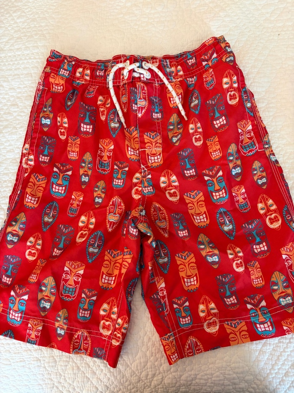 Gap Boys Tiki Mask Swim Shorts Trunks Bathing Suit Sz 16